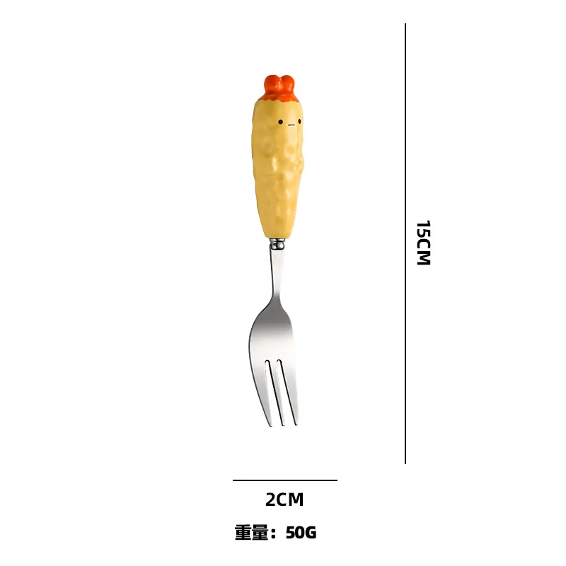 Cartoon Spoon and Fork Set for Kids - Portable Travel Cutlery with Storage Box - Toddler Feeding Utensils - Cute Design - Wholesale Available thumbnail 6