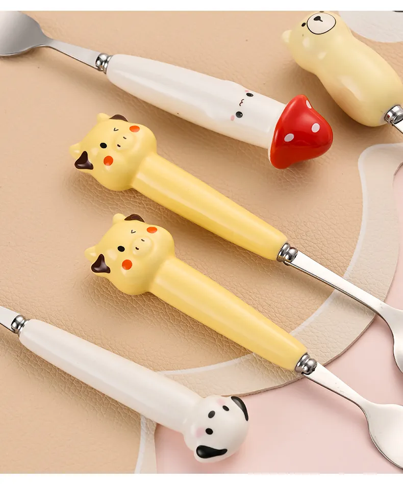Cartoon Spoon and Fork Set for Kids - Portable Travel Cutlery with Storage Box - Toddler Feeding Utensils - Cute Design - Wholesale Available showcase 13
