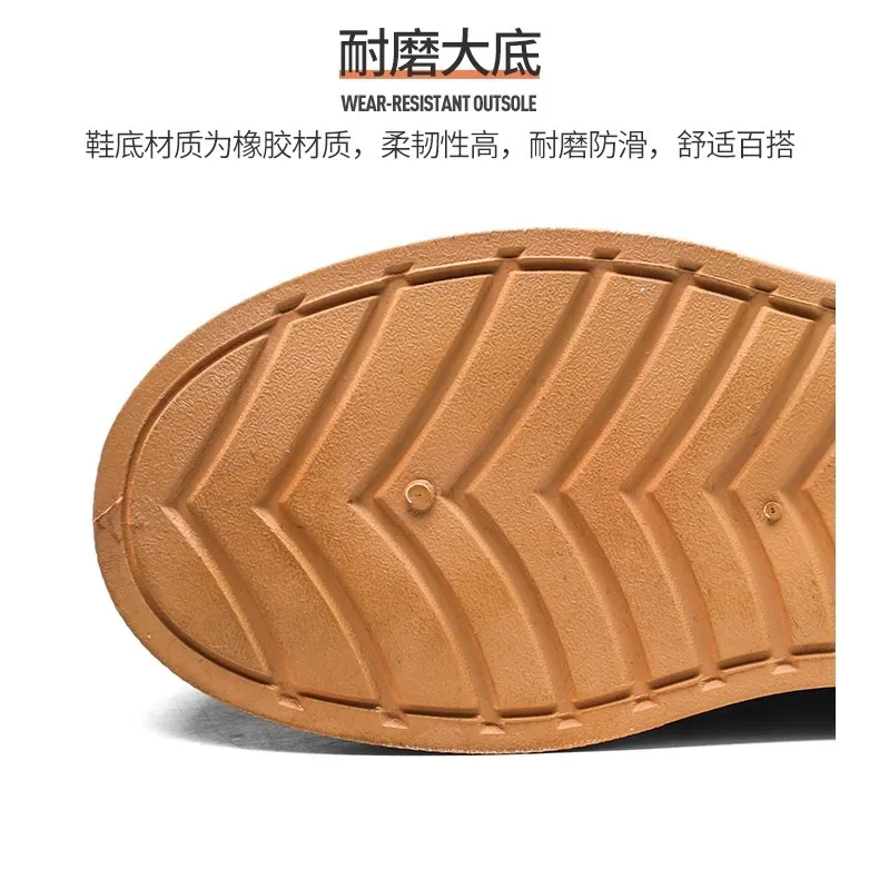 Men's Black Work Shoes Non-Slip Wear-Resistant Thick Sole Construction Site Safety Shoes Breathable Casual Versatile Sports Board Shoes for Men showcase 8