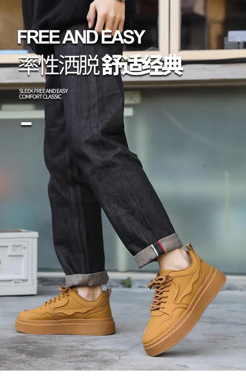 Men's Black Work Shoes Non-Slip Wear-Resistant Thick Sole Construction Site Safety Shoes Breathable Casual Versatile Sports Board Shoes for Men showcase 1