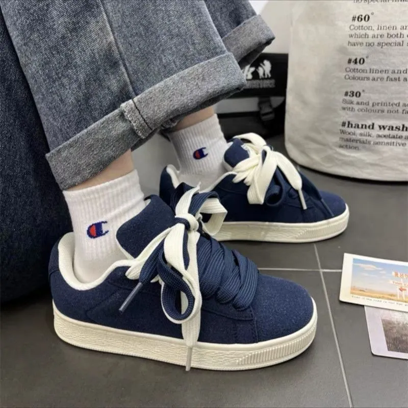 Trendy American Style Sneakers for Men and Women - Casual Loafers, Couple Shoes, Versatile Chic Design, Yellow Sports Shoes thumbnail 2