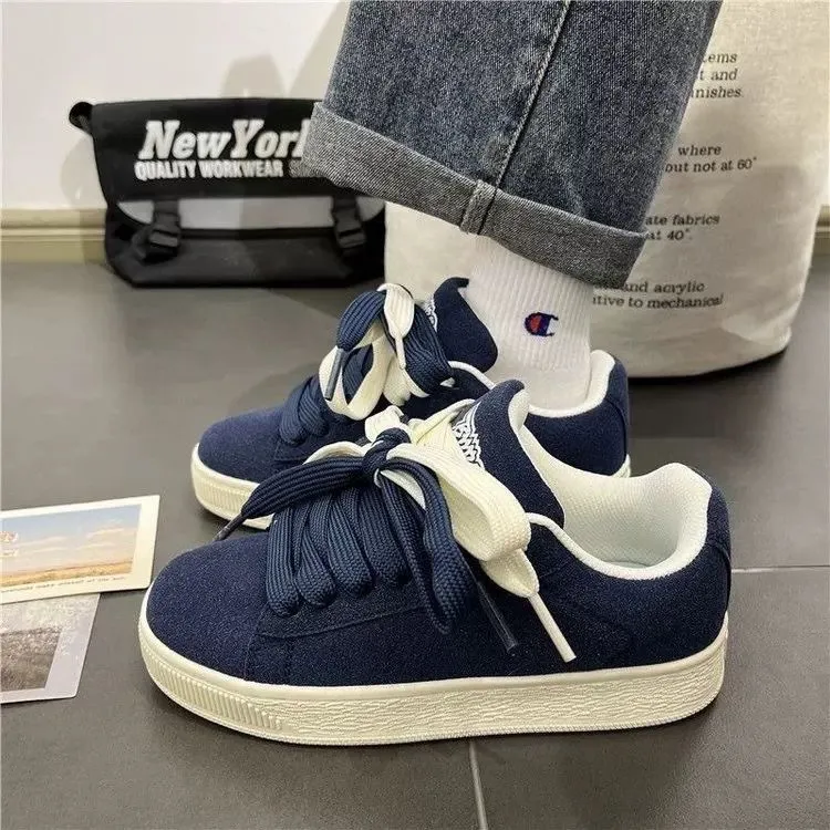 Trendy American Style Sneakers for Men and Women - Casual Loafers, Couple Shoes, Versatile Chic Design, Yellow Sports Shoes thumbnail 1