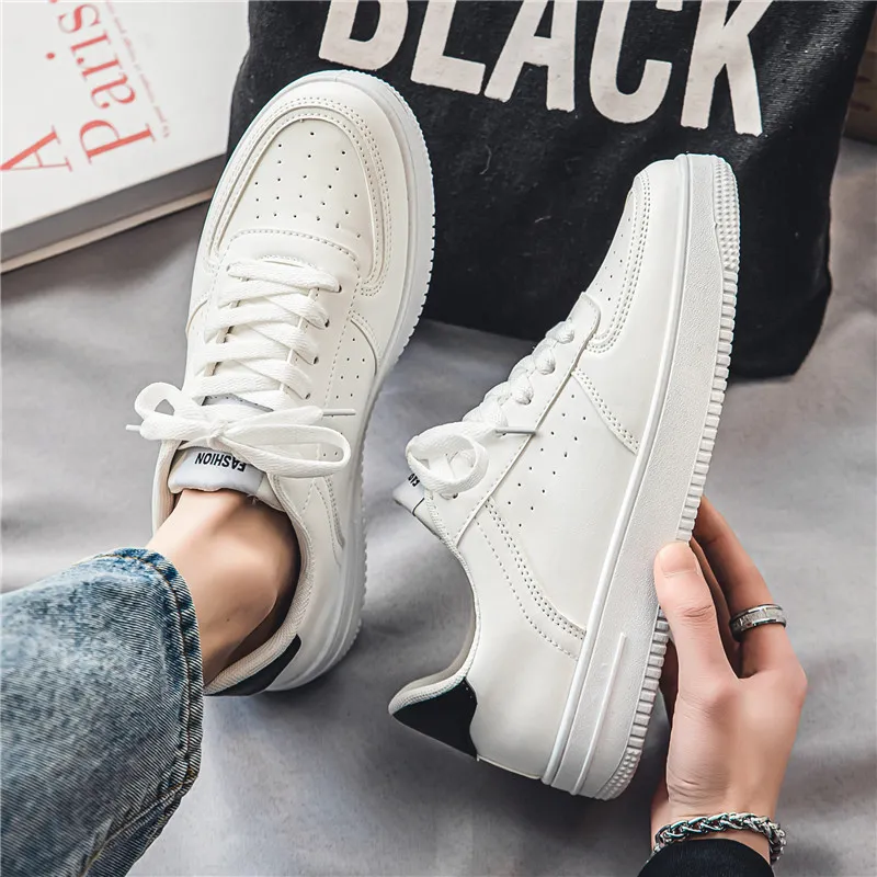 Men's White Sneakers Breathable Casual Shoes - Versatile Sports Sneakers for Teenagers and Students - 2026 New Model - Lightweight Walking Shoes thumbnail 5
