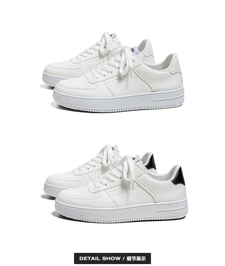 Men's White Sneakers Breathable Casual Shoes - Versatile Sports Sneakers for Teenagers and Students - 2026 New Model - Lightweight Walking Shoes showcase 3