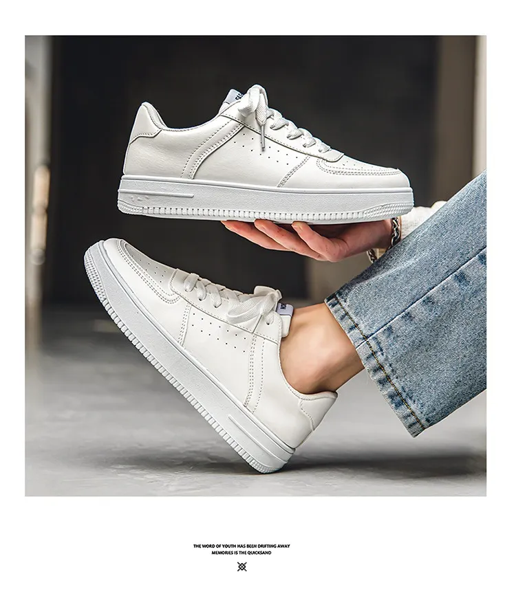 Men's White Sneakers Breathable Casual Shoes - Versatile Sports Sneakers for Teenagers and Students - 2026 New Model - Lightweight Walking Shoes showcase 1