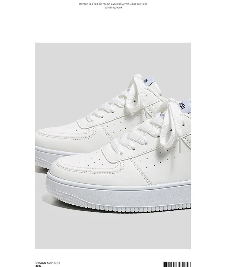 Men's White Sneakers Breathable Casual Shoes - Versatile Sports Sneakers for Teenagers and Students - 2026 New Model - Lightweight Walking Shoes showcase 4
