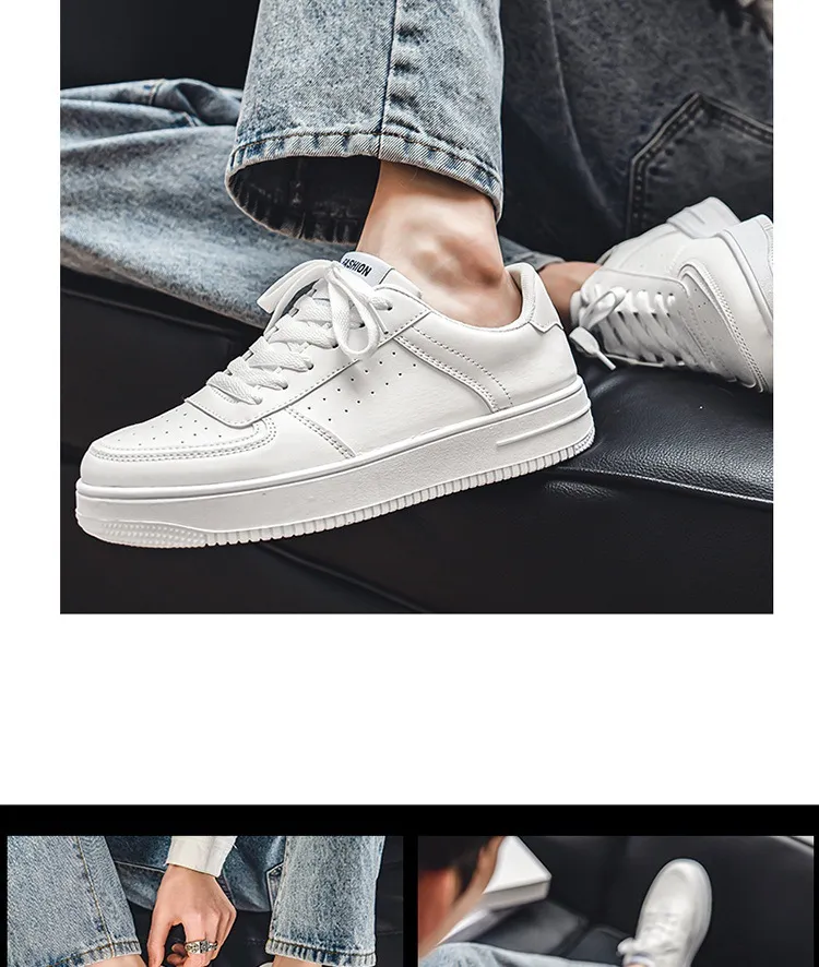 Men's White Sneakers Breathable Casual Shoes - Versatile Sports Sneakers for Teenagers and Students - 2026 New Model - Lightweight Walking Shoes showcase 12