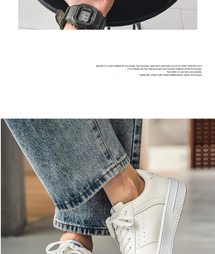Men's White Sneakers Breathable Casual Shoes - Versatile Sports Sneakers for Teenagers and Students - 2026 New Model - Lightweight Walking Shoes showcase 10