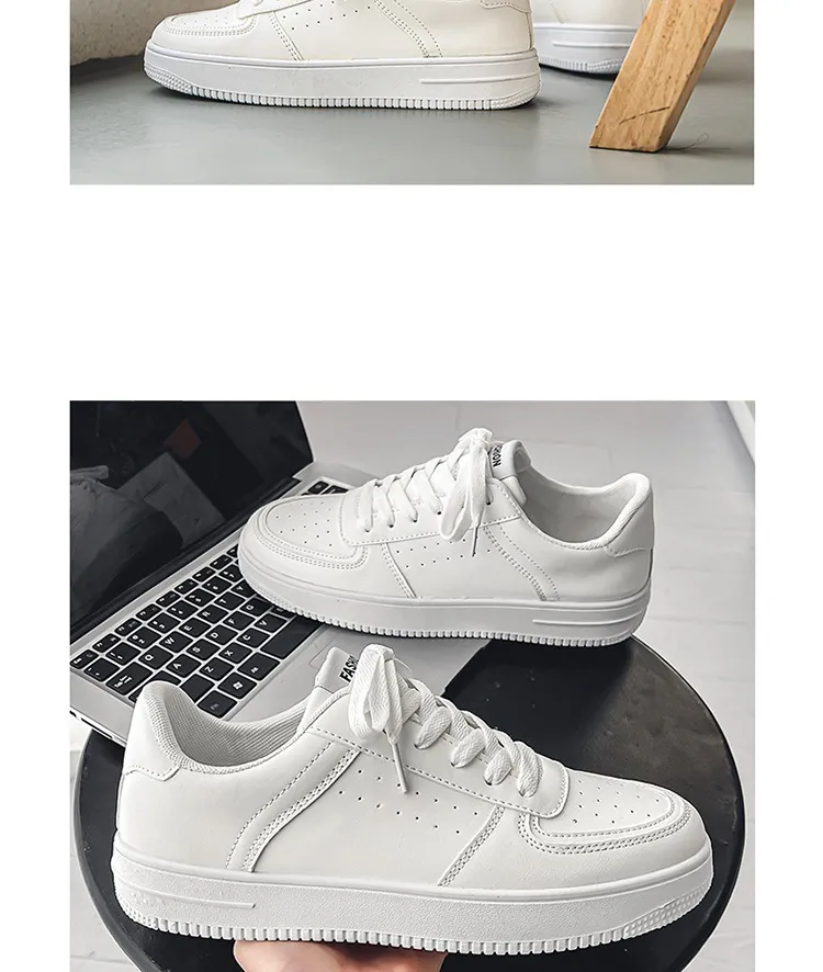 Men's White Sneakers Breathable Casual Shoes - Versatile Sports Sneakers for Teenagers and Students - 2026 New Model - Lightweight Walking Shoes showcase 9