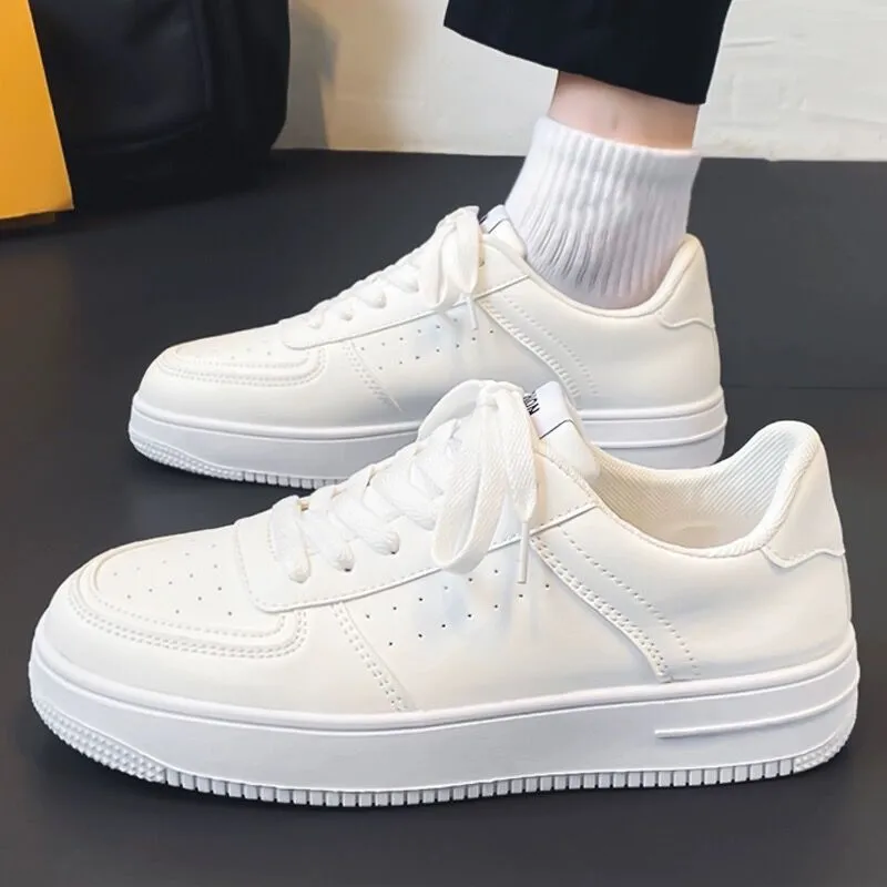 Men's White Sneakers Casual Shoes - Spring 2026 Cross-Border Large Size Versatile Daily Wear Youth Fashion Sneakers thumbnail 2