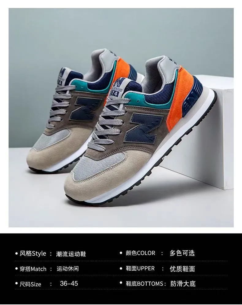 Men's Fashion Sneakers Breathable Casual Shoes Autumn New Couple N Letter Design Lightweight Walking Shoes showcase 15