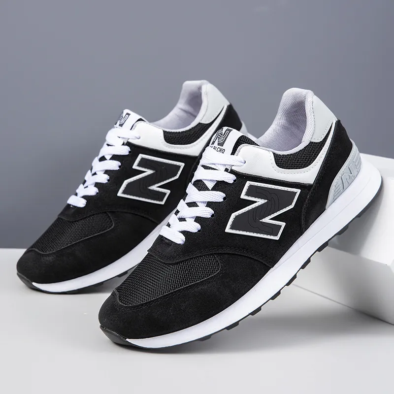 Men's Fashion Sneakers Breathable Casual Shoes Autumn New Couple N Letter Design Lightweight Walking Shoes thumbnail 1