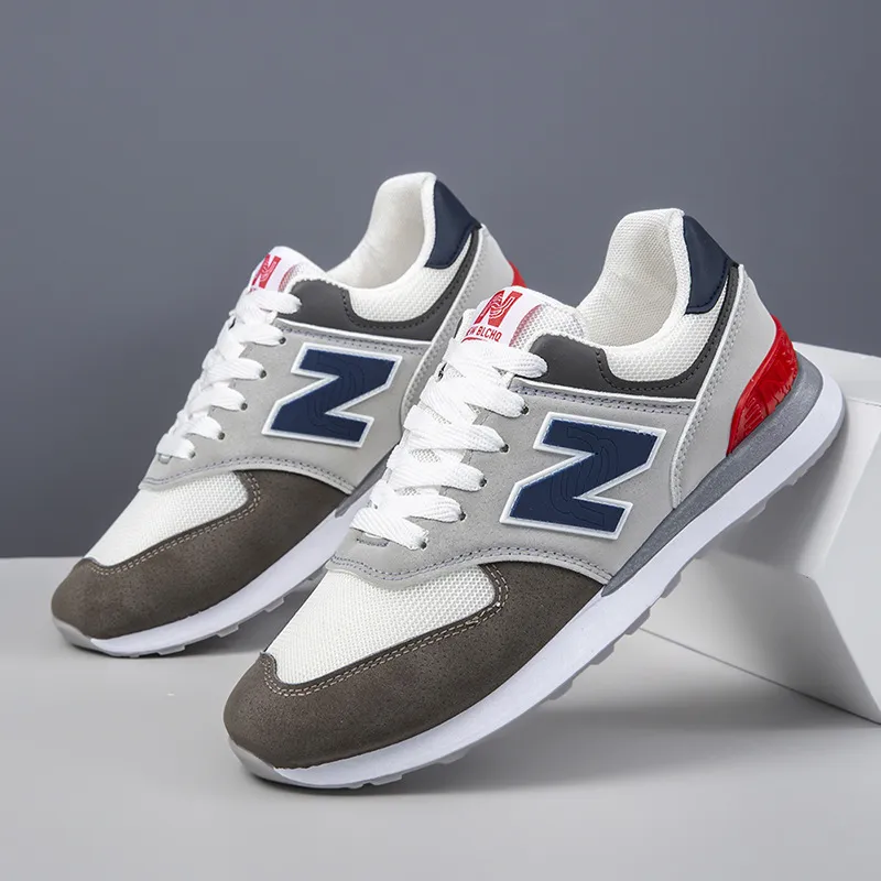 Men's Fashion Sneakers Breathable Casual Shoes Autumn New Couple N Letter Design Lightweight Walking Shoes thumbnail 3