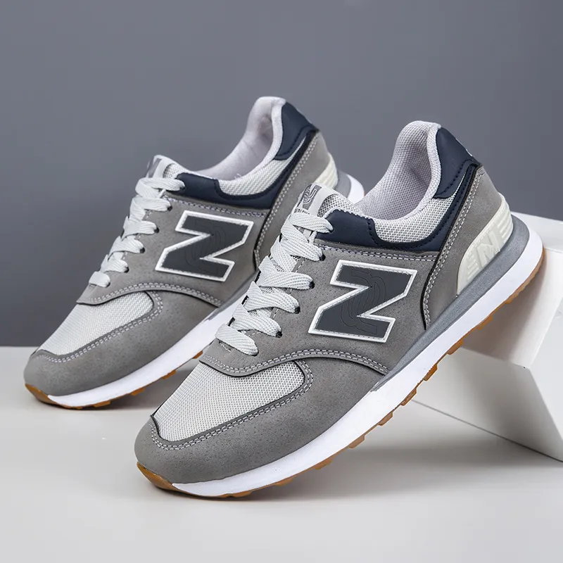 Men's Fashion Sneakers Breathable Casual Shoes Autumn New Couple N Letter Design Lightweight Walking Shoes thumbnail 4