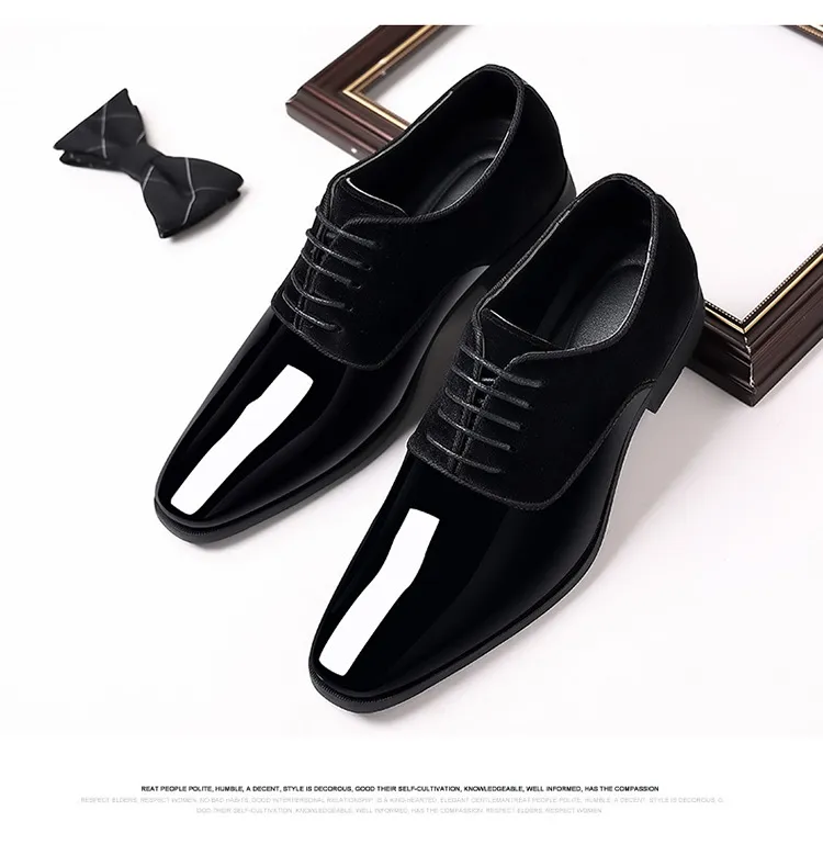 Men's Formal Leather Dress Shoes - Lightweight Pointed Toe Oxford Shoes for Business, Wedding, and Special Occasions - Trendy British Style showcase 16