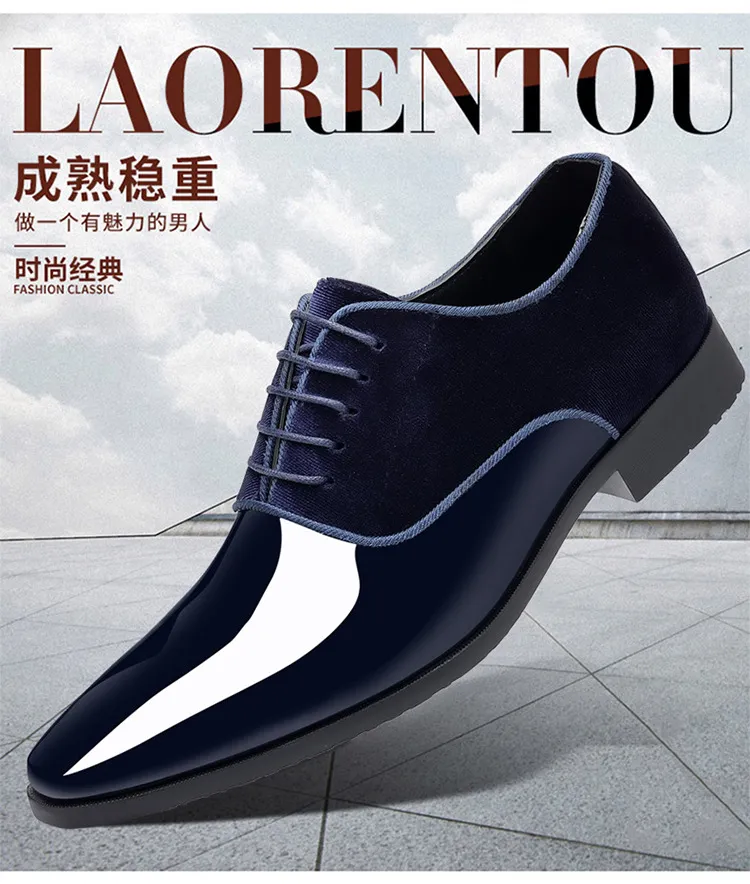 Men's Formal Leather Dress Shoes - Lightweight Pointed Toe Oxford Shoes for Business, Wedding, and Special Occasions - Trendy British Style showcase 3