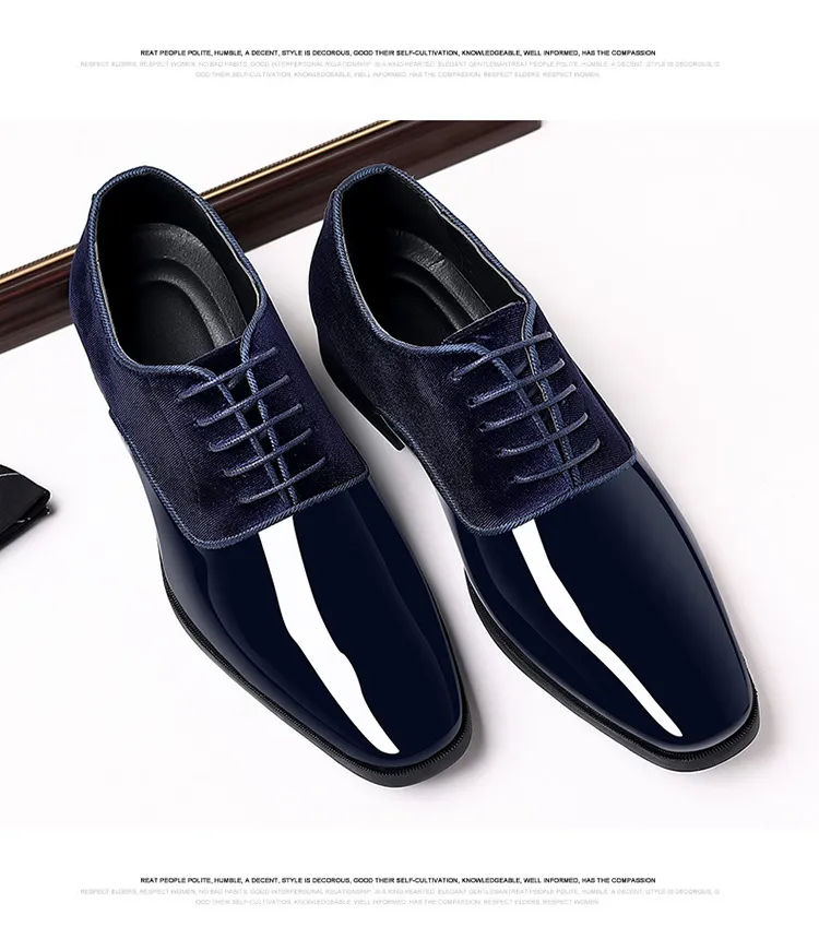 Men's Formal Leather Dress Shoes - Lightweight Pointed Toe Oxford Shoes for Business, Wedding, and Special Occasions - Trendy British Style showcase 20
