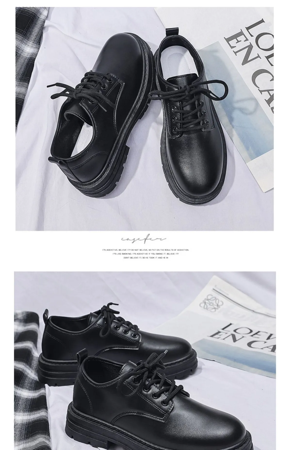 Men's Casual Leather Dress Shoes - New Business Style, British Design, Youth Platform, All-Match Trendy Footwear for Students and Professionals showcase 13