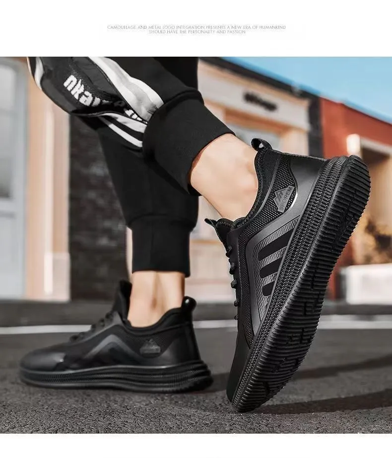 Men's Casual Sneakers Comfortable Strap Shoes Trendy Round Head Lightweight Breathable Wholesale Cyber Celebrity Style Sneakers for Men showcase 5