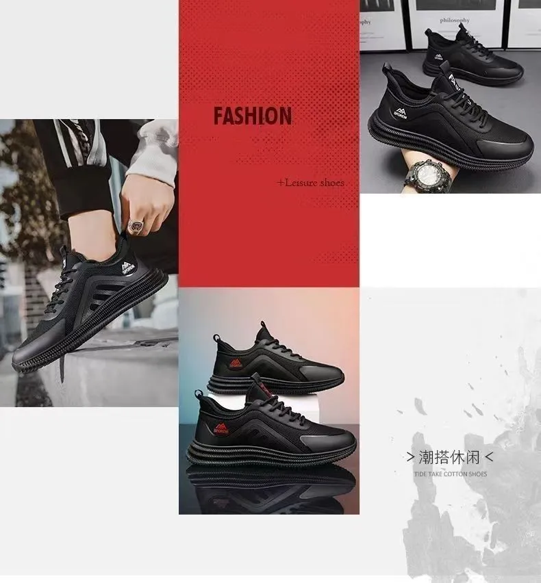 Men's Casual Sneakers Comfortable Strap Shoes Trendy Round Head Lightweight Breathable Wholesale Cyber Celebrity Style Sneakers for Men showcase 9