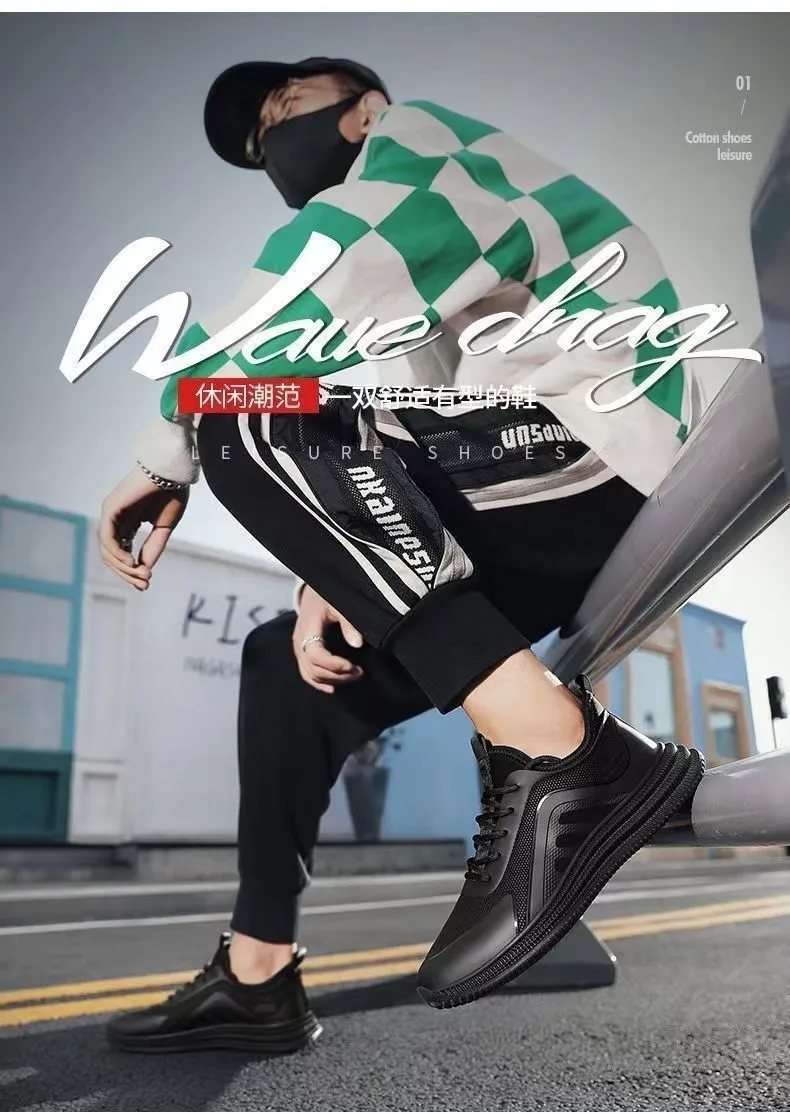 Men's Casual Sneakers Comfortable Strap Shoes Trendy Round Head Lightweight Breathable Wholesale Cyber Celebrity Style Sneakers for Men showcase 8