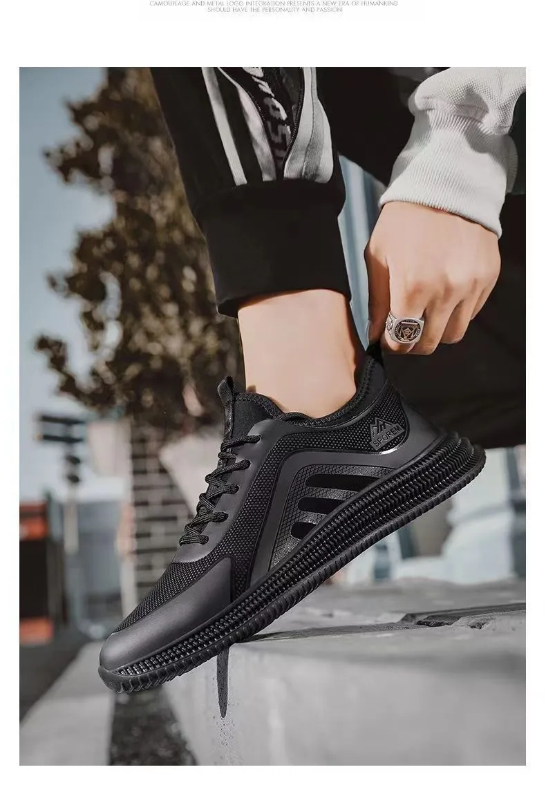 Men's Casual Sneakers Comfortable Strap Shoes Trendy Round Head Lightweight Breathable Wholesale Cyber Celebrity Style Sneakers for Men showcase 6