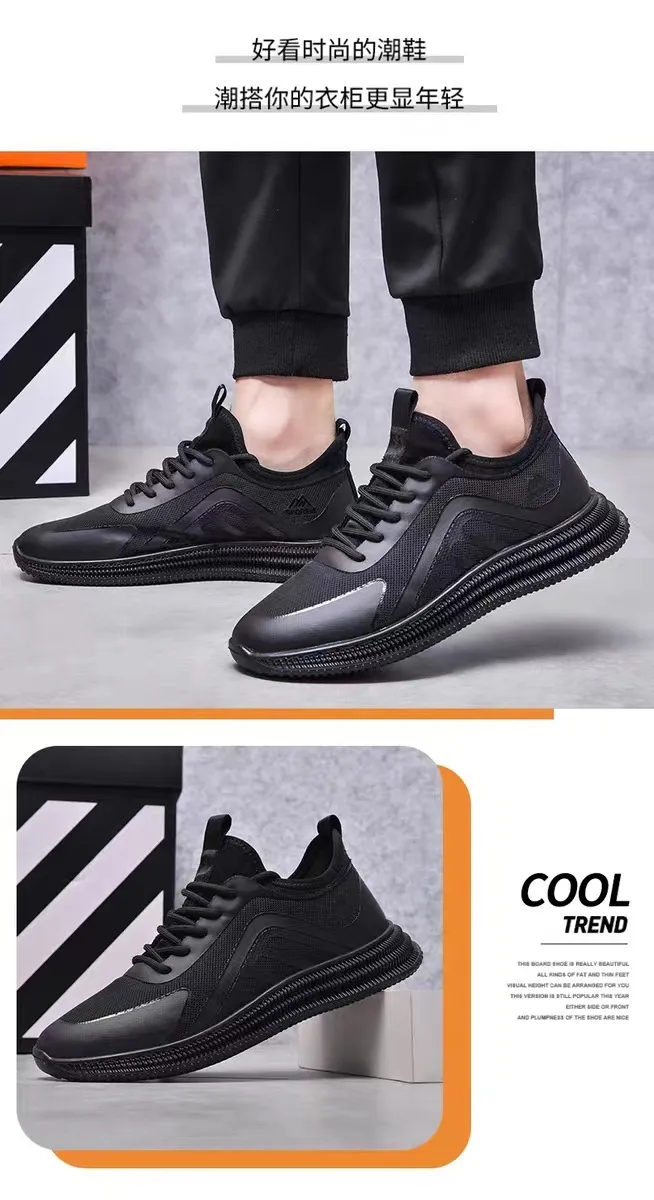Men's Casual Sneakers Comfortable Strap Shoes Trendy Round Head Lightweight Breathable Wholesale Cyber Celebrity Style Sneakers for Men showcase 14