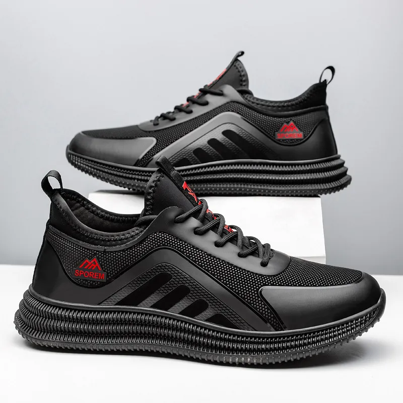 Men's Casual Sneakers Comfortable Strap Shoes Trendy Round Head Lightweight Breathable Wholesale Cyber Celebrity Style Sneakers for Men thumbnail 4