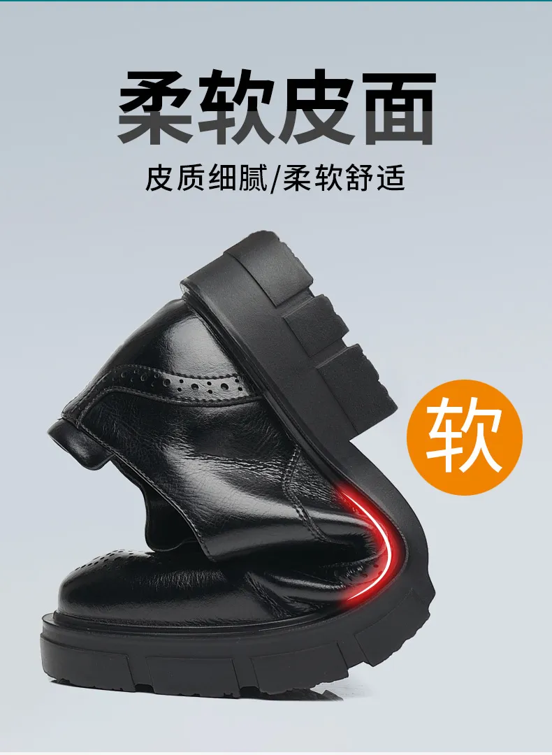 Men's Height Increasing Leather Dress Shoes - 10cm/8cm Elevator Shoes for Business, Casual, Wedding, Groom - Vintage British Style Trendy Footwear showcase 7