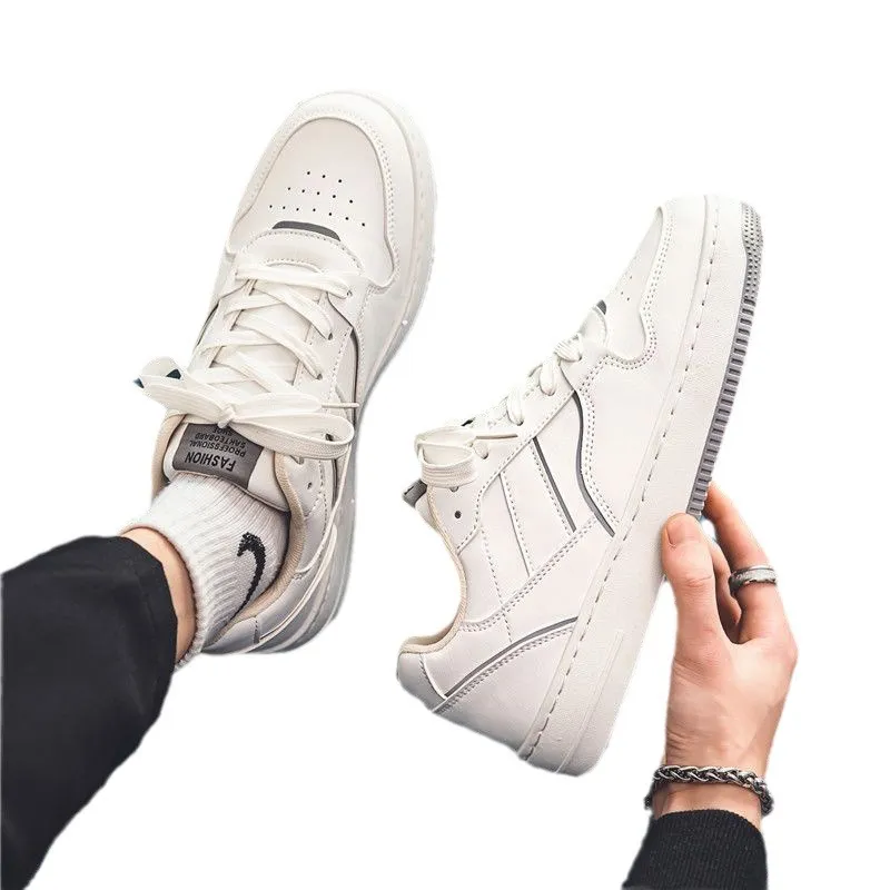 Men's White Sneakers Winter Breathable Trendy Versatile High-End Casual Sports Shoes | Comfortable Walking, Running, Everyday Use thumbnail 5