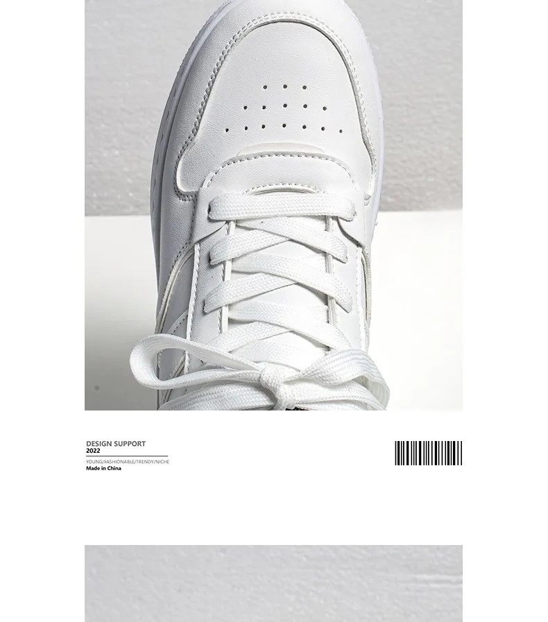 Men's White Sneakers Winter Breathable Trendy Versatile High-End Casual Sports Shoes | Comfortable Walking, Running, Everyday Use showcase 5