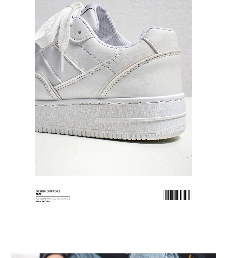 Men's White Sneakers Winter Breathable Trendy Versatile High-End Casual Sports Shoes | Comfortable Walking, Running, Everyday Use showcase 6