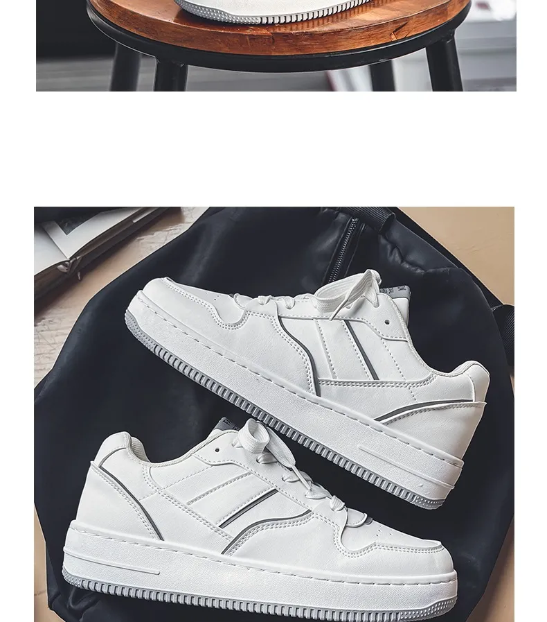 Men's White Sneakers Winter Breathable Trendy Versatile High-End Casual Sports Shoes | Comfortable Walking, Running, Everyday Use showcase 19