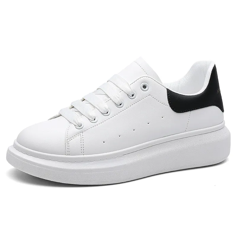 Men's Fashion Sneakers - McQueen Style Height Increasing Lightweight Casual White Shoes - Korean Couple Style Flat Heel Trainers thumbnail 8
