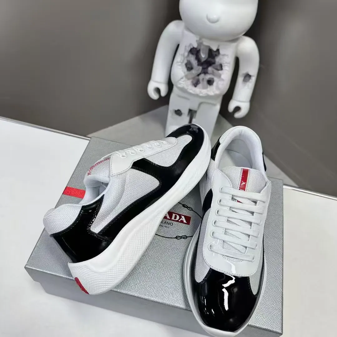 Black Patent - Gray Mesh White Ears
