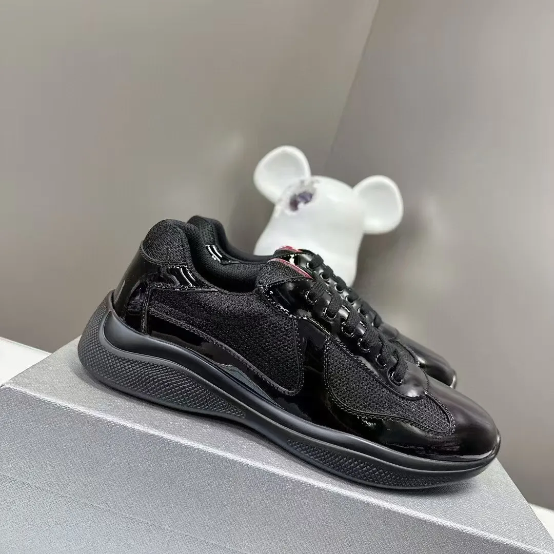 Black Patent - Black Mesh