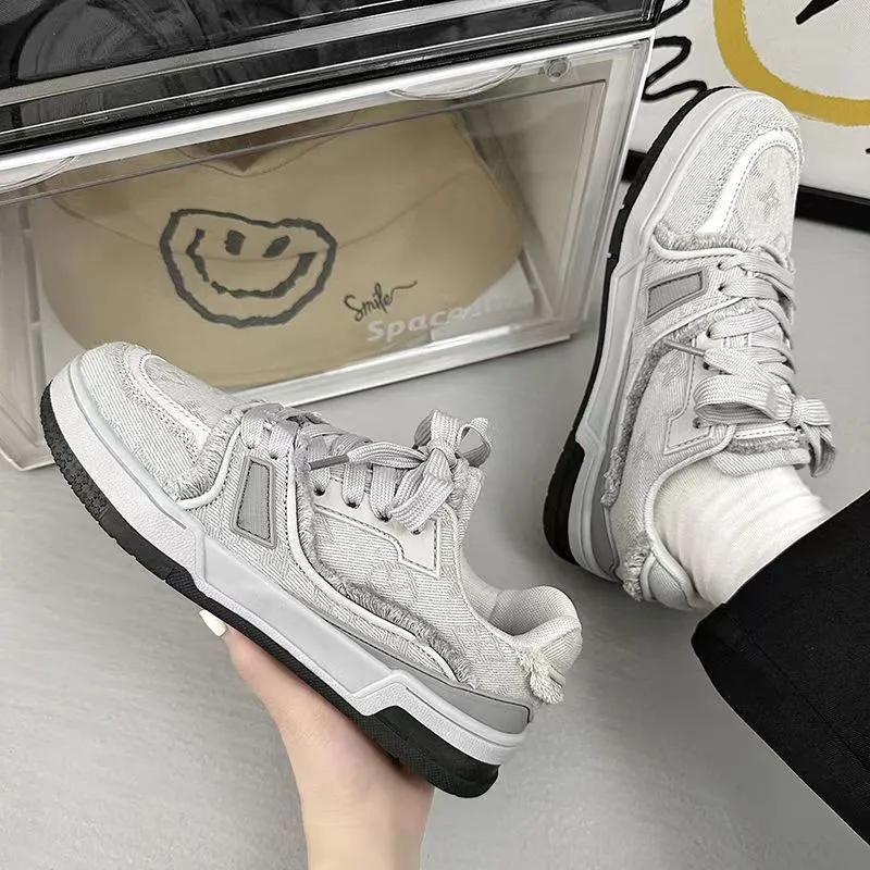 Men's Winter Casual Sneakers Fashionable Youth Thick Sole Sports Skateboarding Shoes Comfortable Walking Footwear thumbnail 6