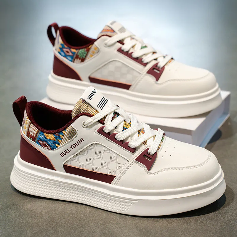Men's Fashion Sneakers 2026 Spring New Sports Casual Board Shoes White Shoes for Men's Brand thumbnail 2