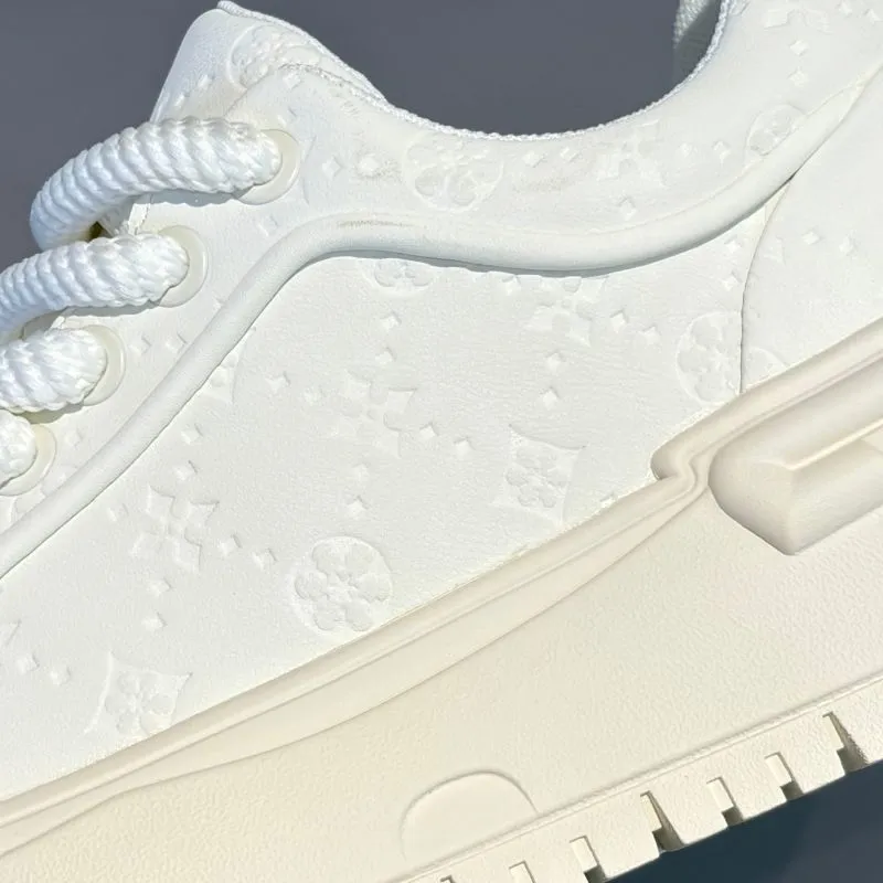 Men's Thick Sole Sneakers - Trendy Casual Light Luxury Height Increasing Sports White Shoes for Men showcase 9