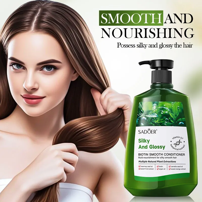 Biotin Smoothing Conditioner 520ml - Deep Moisturizing Treatment for Dry, Damaged Hair - Professional Salon Quality - Cross-Border Import thumbnail 4