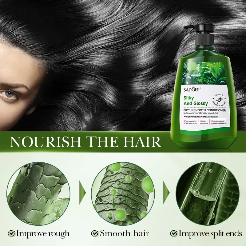 Biotin Smoothing Conditioner 520ml - Deep Moisturizing Treatment for Dry, Damaged Hair - Professional Salon Quality - Cross-Border Import thumbnail 3