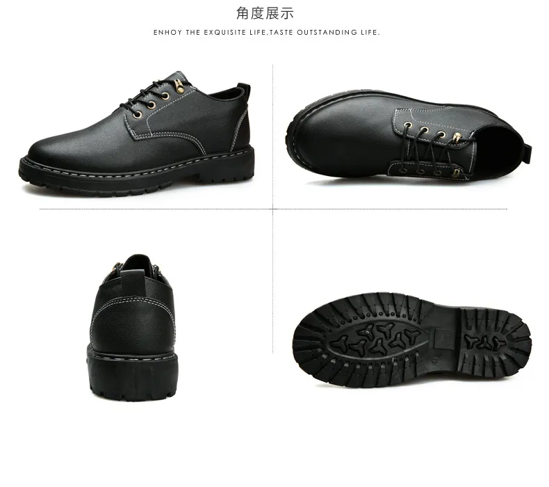 Men's Leather Work Shoes Non-Slip Waterproof Oil-Proof Chef Shoes Casual Kitchen Safety Footwear Martin Labor Protection Summer showcase 10