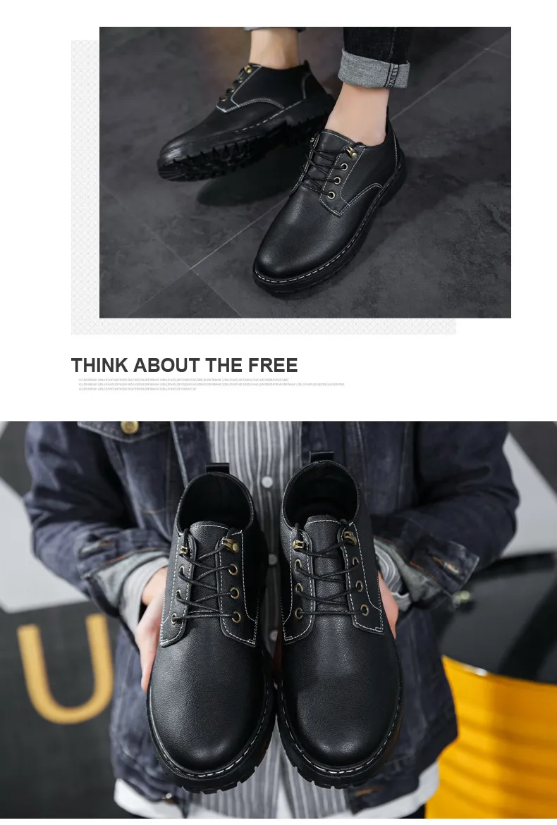 Men's Leather Work Shoes Non-Slip Waterproof Oil-Proof Chef Shoes Casual Kitchen Safety Footwear Martin Labor Protection Summer showcase 14
