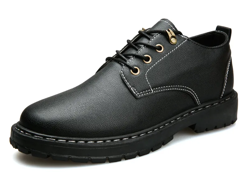 Men's Leather Work Shoes Non-Slip Waterproof Oil-Proof Chef Shoes Casual Kitchen Safety Footwear Martin Labor Protection Summer showcase 9