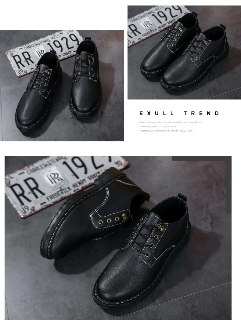 Men's Leather Work Shoes Non-Slip Waterproof Oil-Proof Chef Shoes Casual Kitchen Safety Footwear Martin Labor Protection Summer showcase 15
