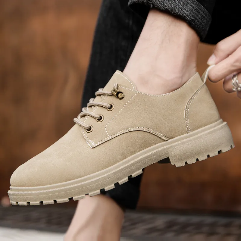 Men's Leather Work Shoes Non-Slip Waterproof Oil-Proof Chef Shoes Casual Kitchen Safety Footwear Martin Labor Protection Summer thumbnail 3