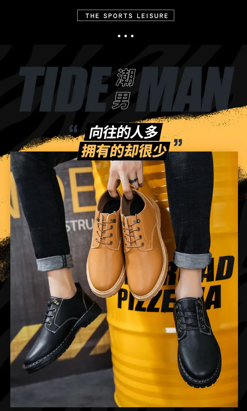 Men's Leather Work Shoes Non-Slip Waterproof Oil-Proof Chef Shoes Casual Kitchen Safety Footwear Martin Labor Protection Summer showcase 3