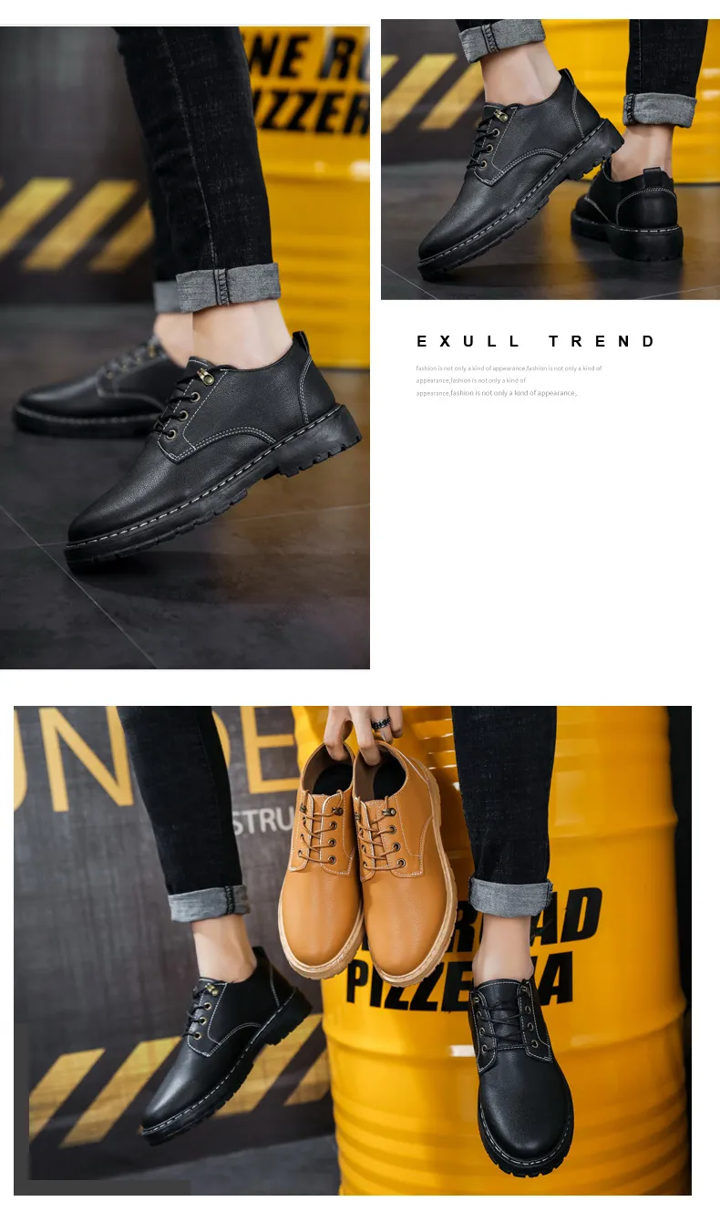 Men's Leather Work Shoes Non-Slip Waterproof Oil-Proof Chef Shoes Casual Kitchen Safety Footwear Martin Labor Protection Summer showcase 13