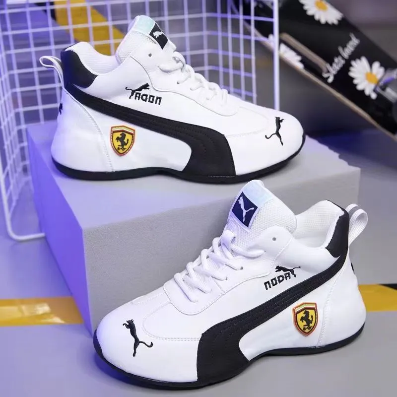 Men's Leather Casual Sports Shoes - Low Top Fashion Sneakers, Comfortable Soft Sole Walking Shoes for Everyday Wear showcase 16