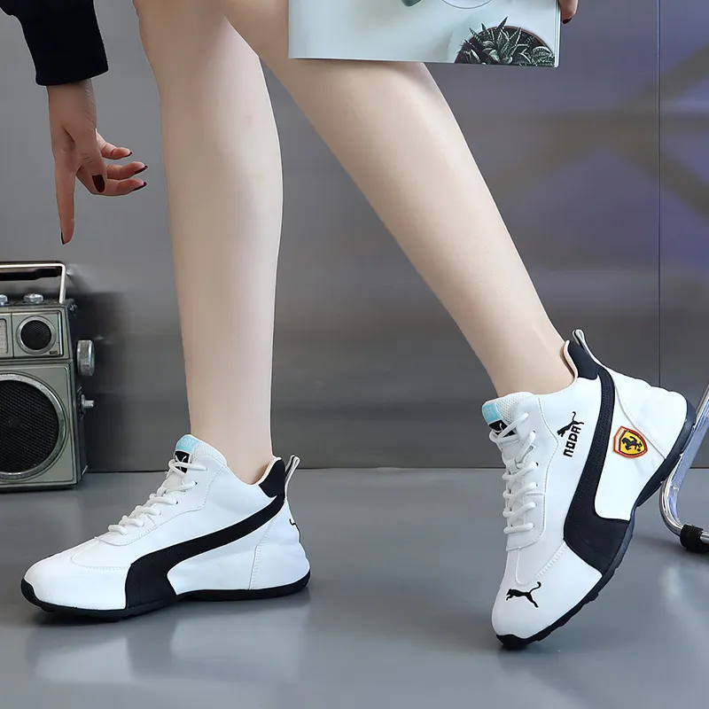 Men's Leather Casual Sports Shoes - Low Top Fashion Sneakers, Comfortable Soft Sole Walking Shoes for Everyday Wear showcase 6